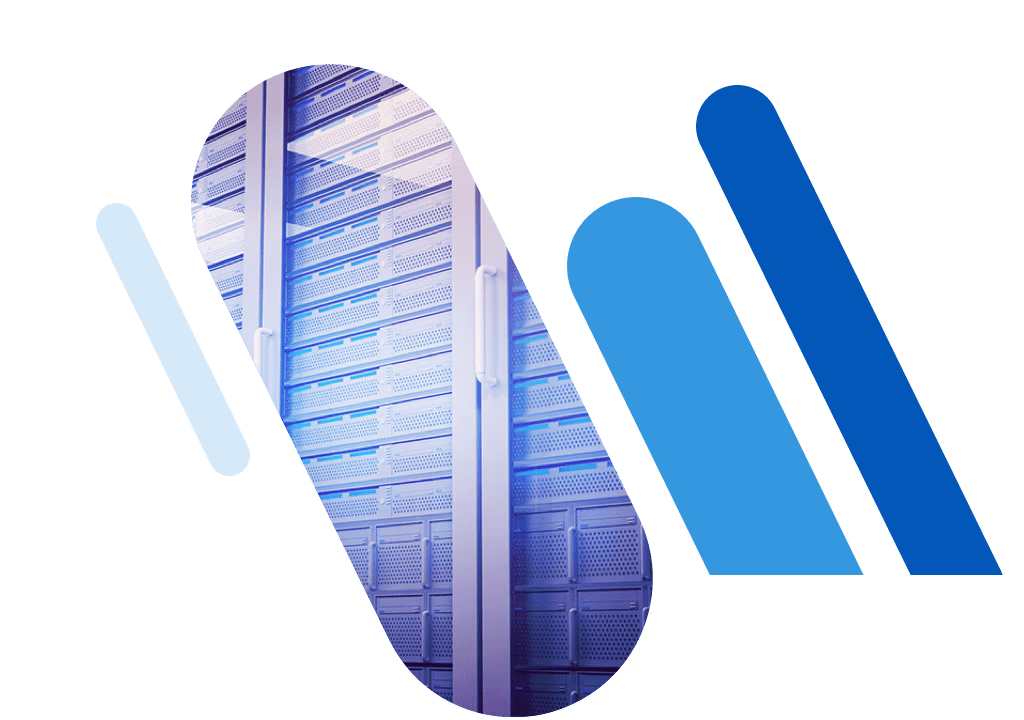Close-up of a server rack