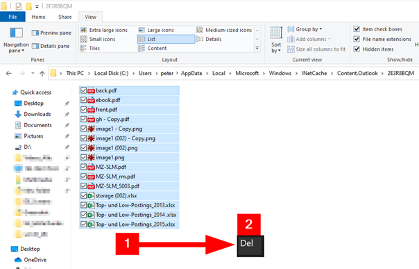 File display after opening the cache folder Image: File display after opening the cache folder