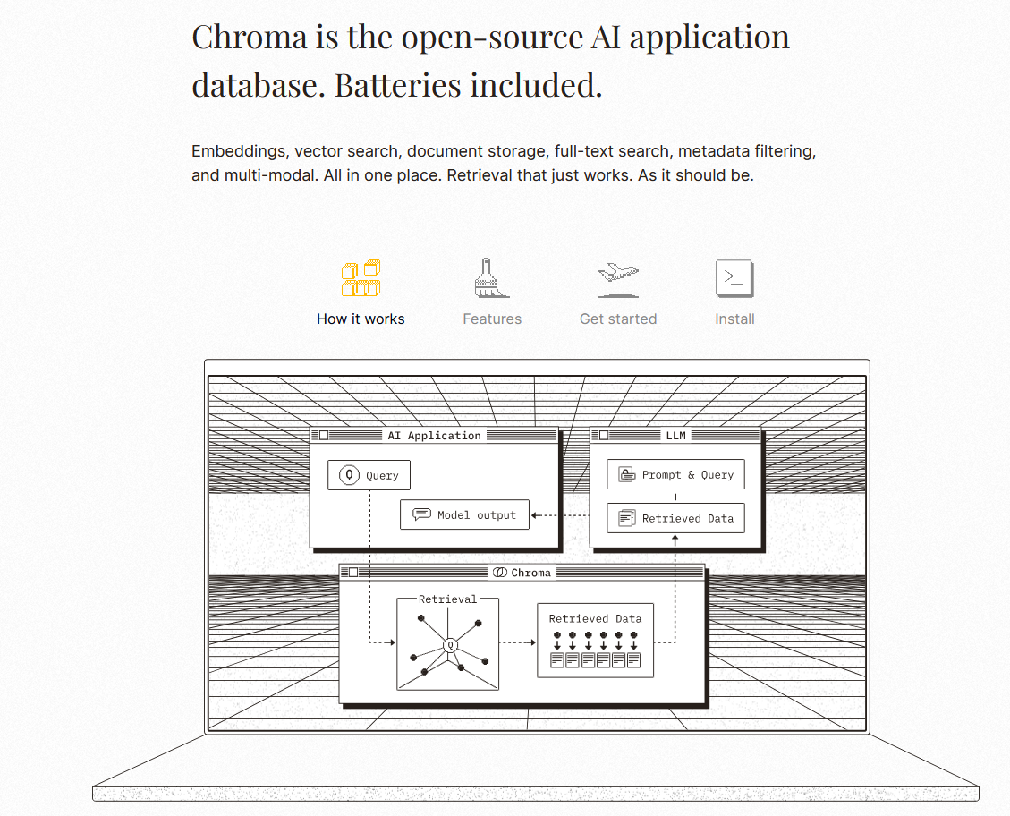 Chroma DB landing page Chroma DB landing page