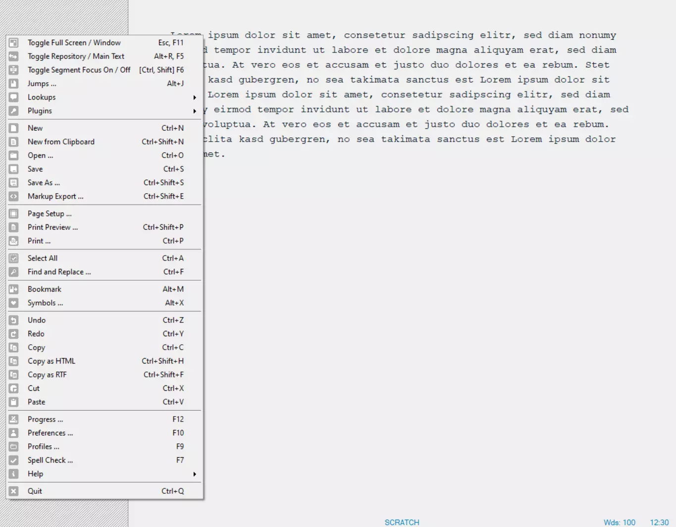Excerpt from WriteMonkey Excerpt from WriteMonkey
