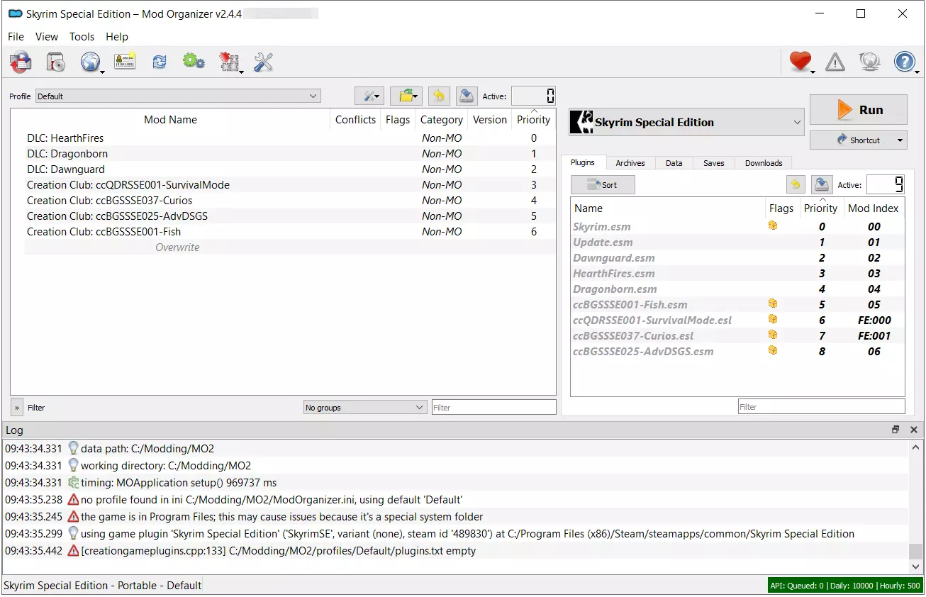 Mod Organizer 2 with Sykrim instance set up Image: Mod Organizer 2 with Sykrim instance set up