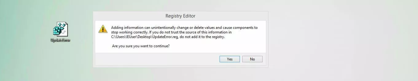 Image: Windows 10: Import dialogue box for the Registry Editor]